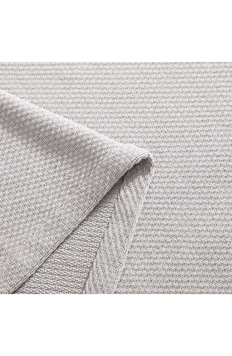 Tommy Hilfiger Cotton Piqué Throw Blanket, Alternate, color, Grey