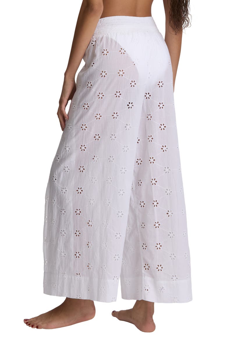 Eyelet Wrap Cover-Up Pants, Alternate, color, WHITE