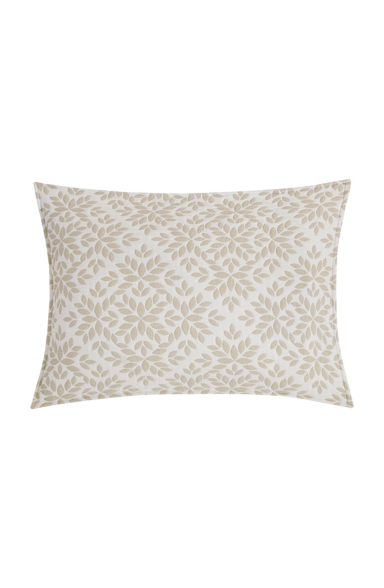 C&F Home Leaves Jacquard Cotton Cover Quilt Set  - Reversible and Machine Washable, Alternate, color, Beige