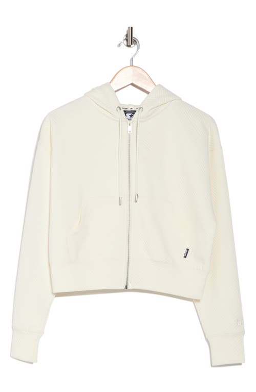 Shop Starter Jacquard Zip Hoodie In Egret
