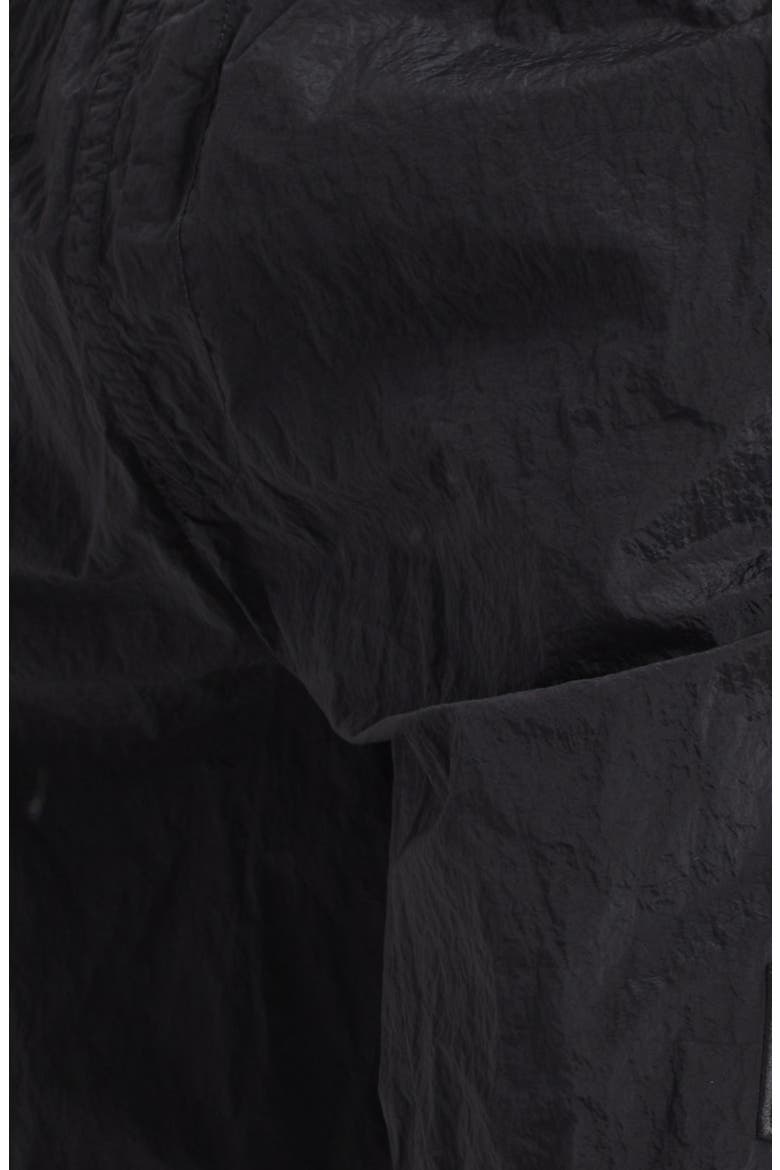 Compass Logo Patch Nylon Swim Trunks, Alternate, color, V0029 BLACK