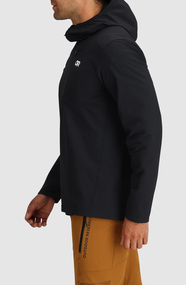 Outdoor Research Freewheel Mountain Bike Half Zip Hoodie, Alternate, color, Black