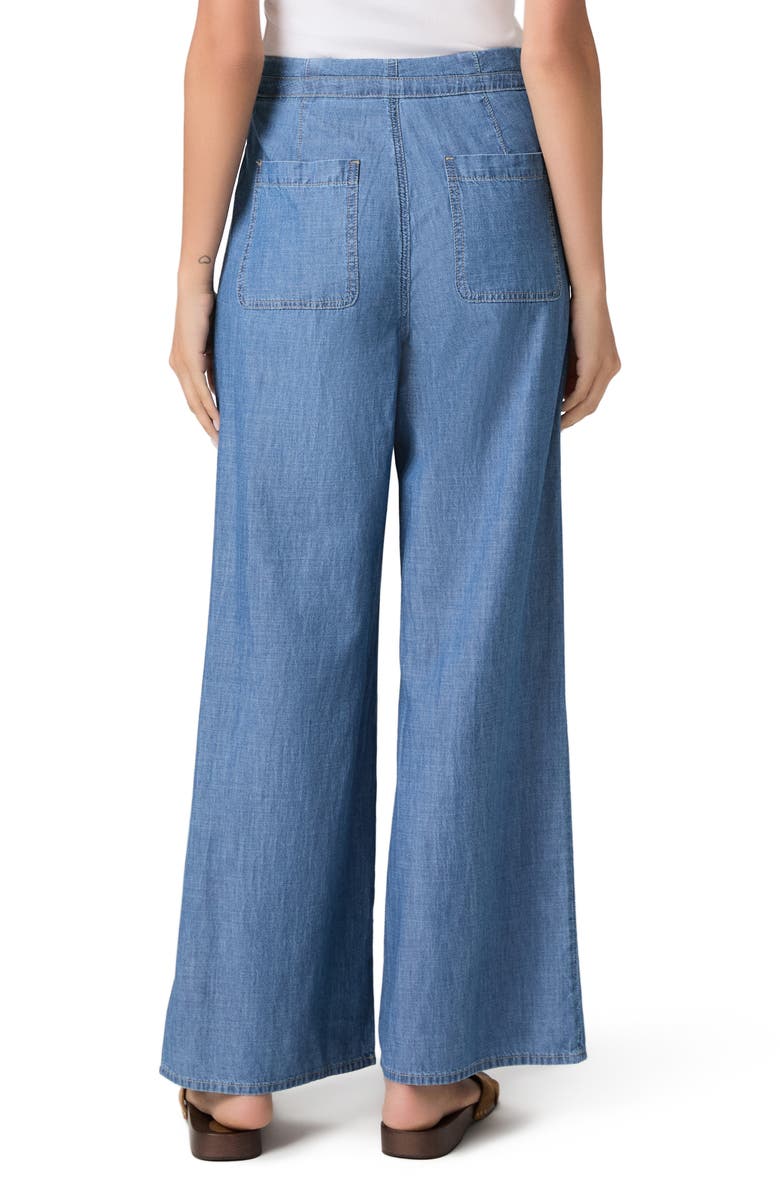 PAIGE Ingrid Tie Waist Wide Leg Jeans, Alternate, color, Azusa