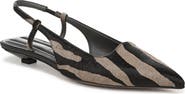 Franco Sarto Palmira Slingback Genuine Calf Hair Pointed Toe Flat