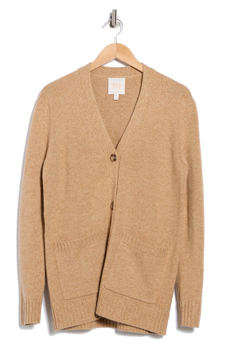 TWP Cashmere Cardigan, Alternate, color, Camel Multi