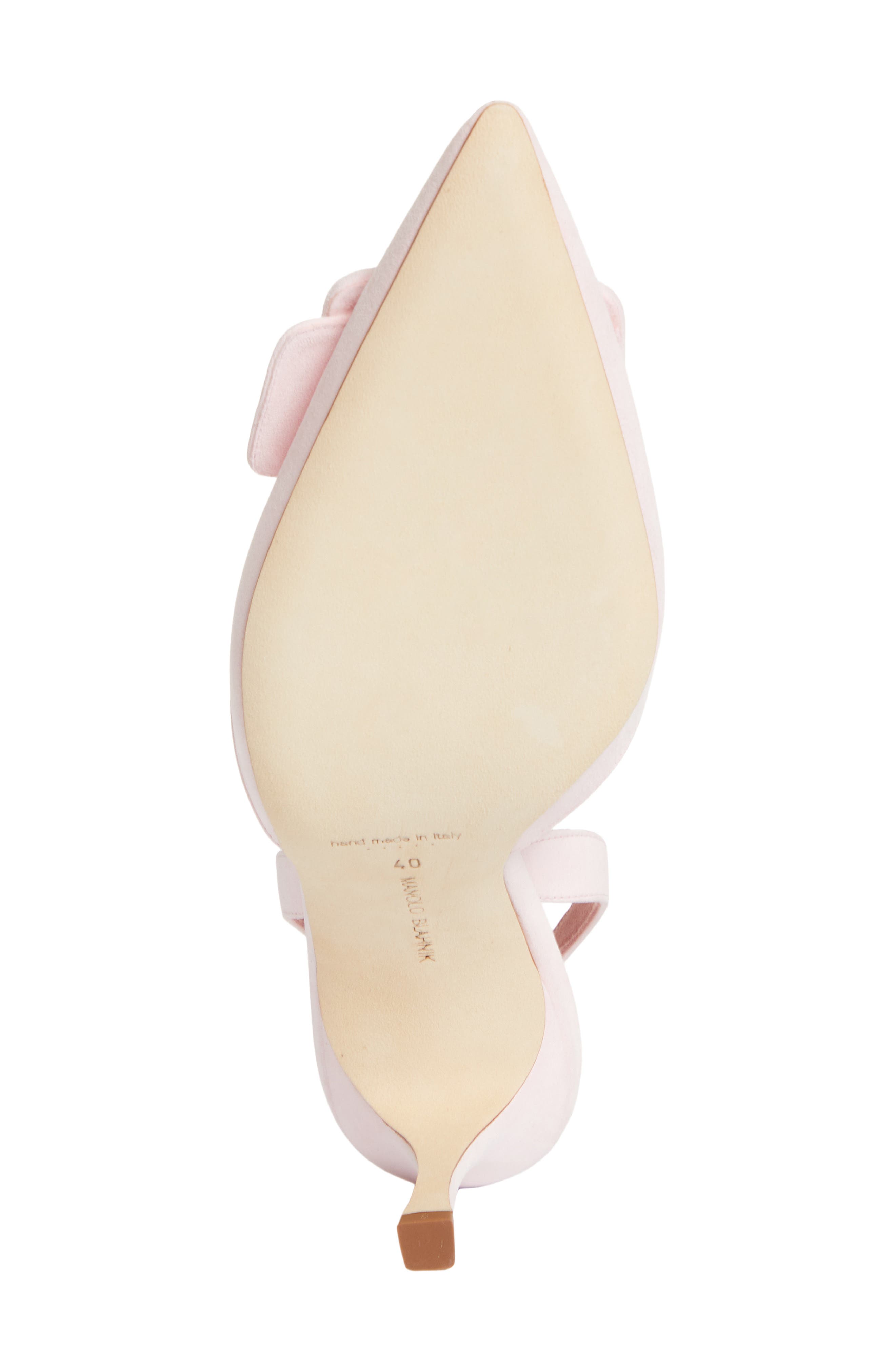 Manolo Blahnik Maysli Buckle Slingback Pump, Alternate, color, Light Pink