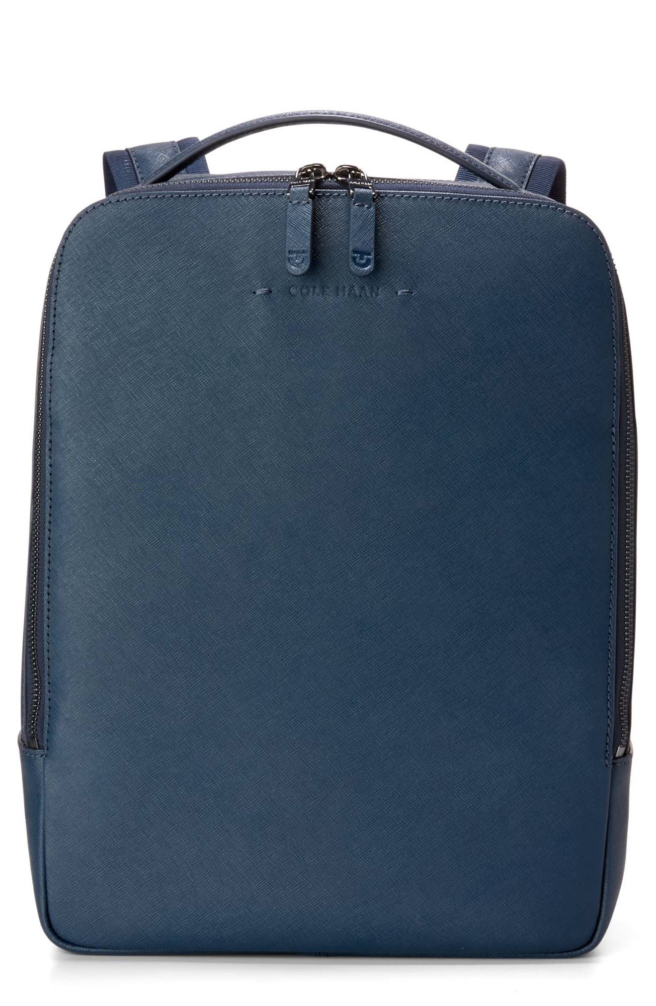 Cole Haan Sloane Saffiano Leather Backpack, Main, color, 