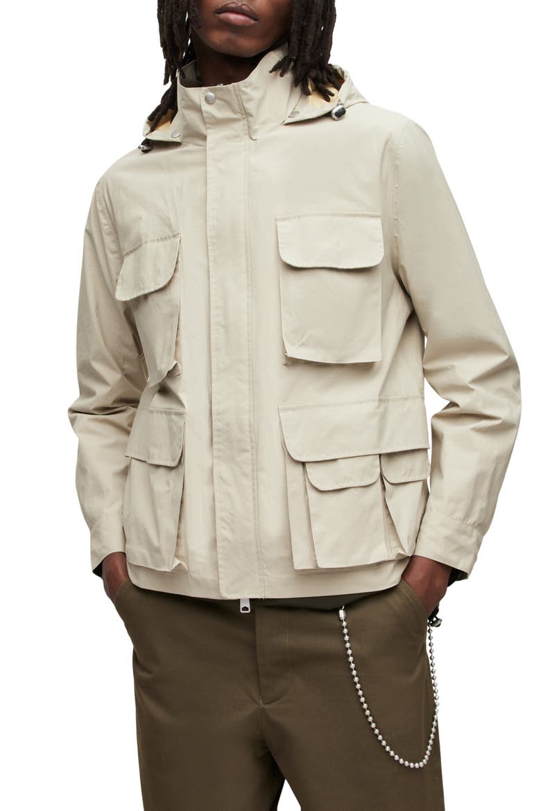 Maso Lightweight Tech Water Repellent Jacket, Main, color, STONE / BUTTERCREAM