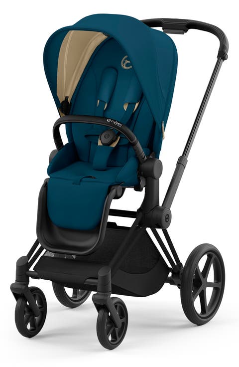 PRIAM 4 Matte Black Compact Stroller