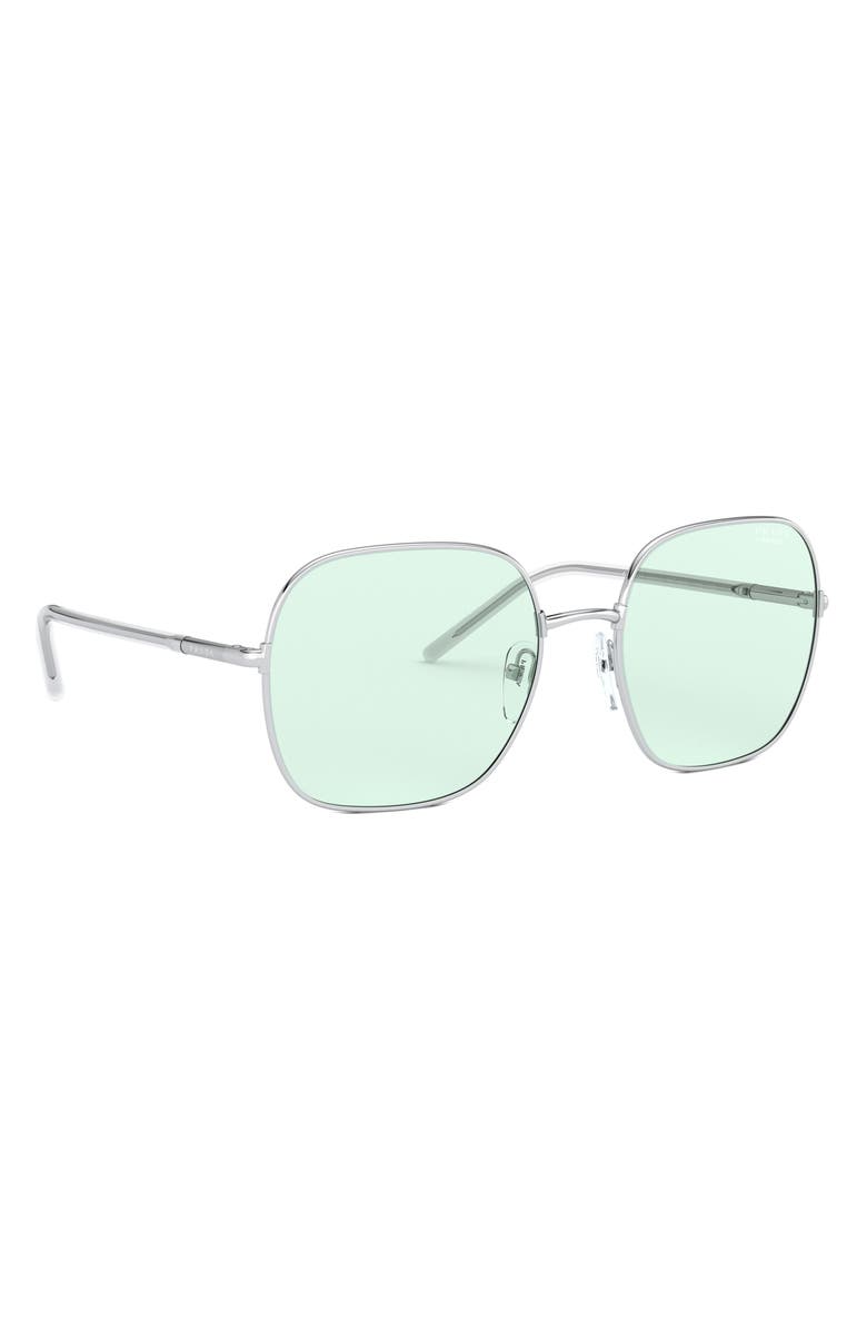 Prada 55mm Photochromic Polarized Round Sunglasses, Alternate, color,
