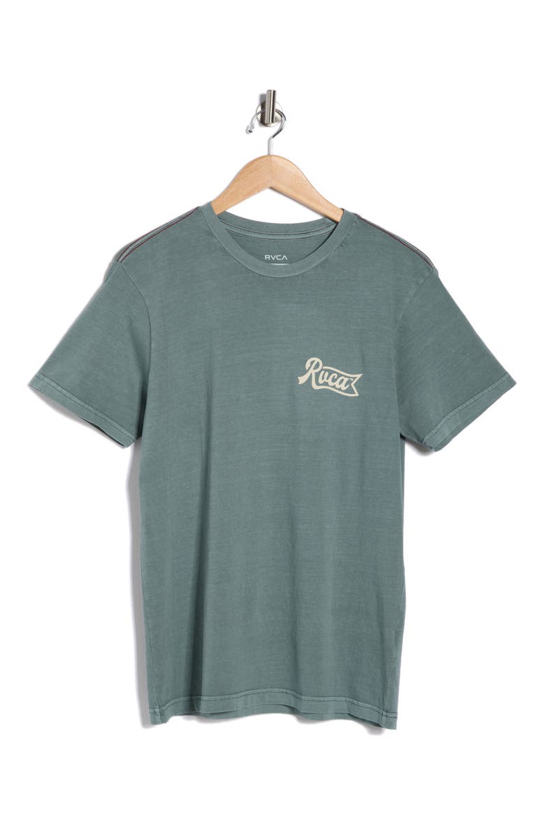 Pen Script Graphic T-Shirt, Alternate, color, BALSAM GREEN