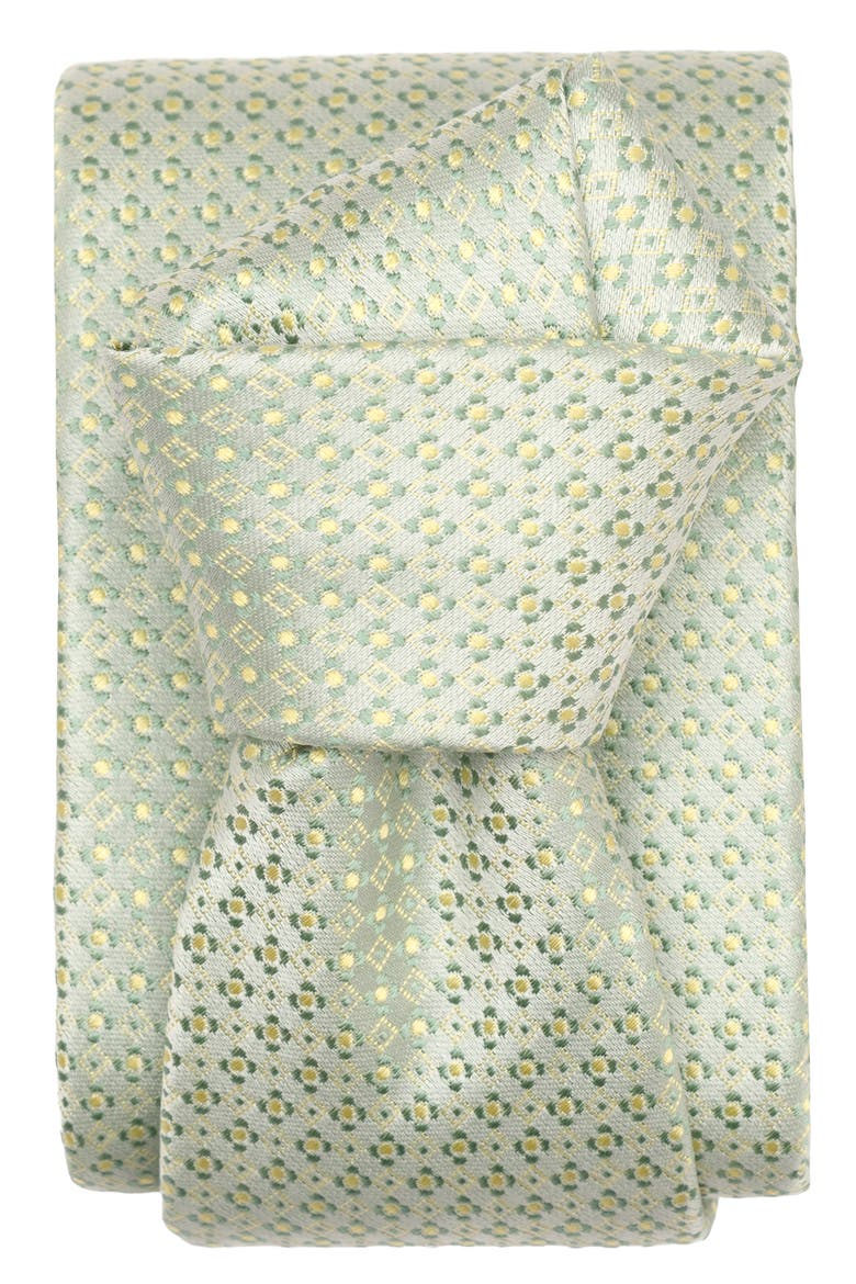 Romeo - Silk Jacquard Tie for Men, Alternate, color, Mint Sorbet