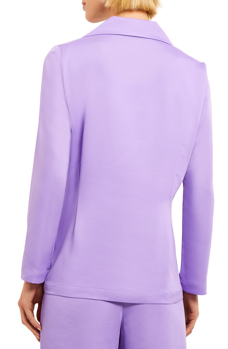 Misook Side Tie Blazer, Alternate, color, Lavender Field