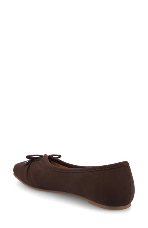 Journee Collection Callee Keyhole Square Toe Flat In Brown
