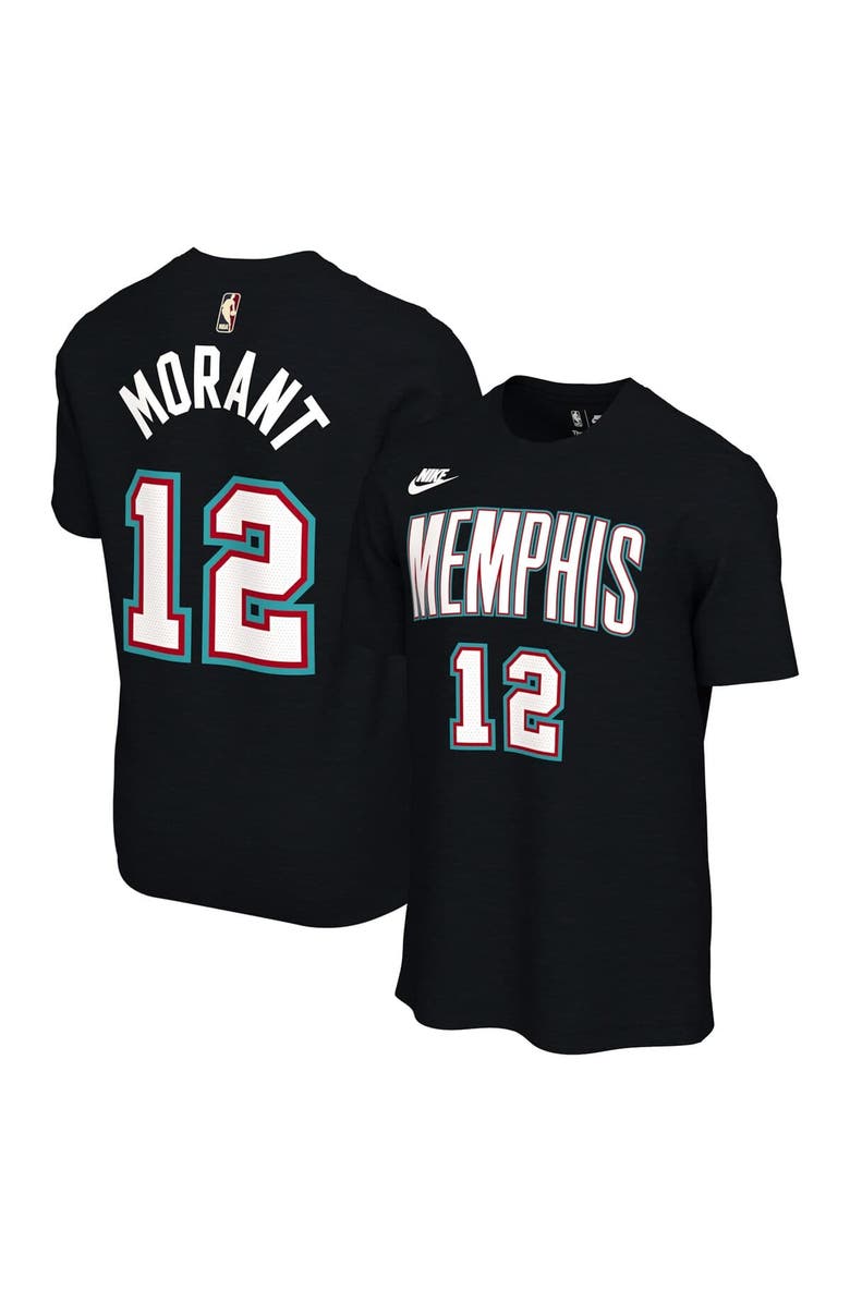 Nike Unisex Nike Ja Morant Black Memphis Grizzlies Name & Number T-Shirt - Classic Edition, Main, color, Black