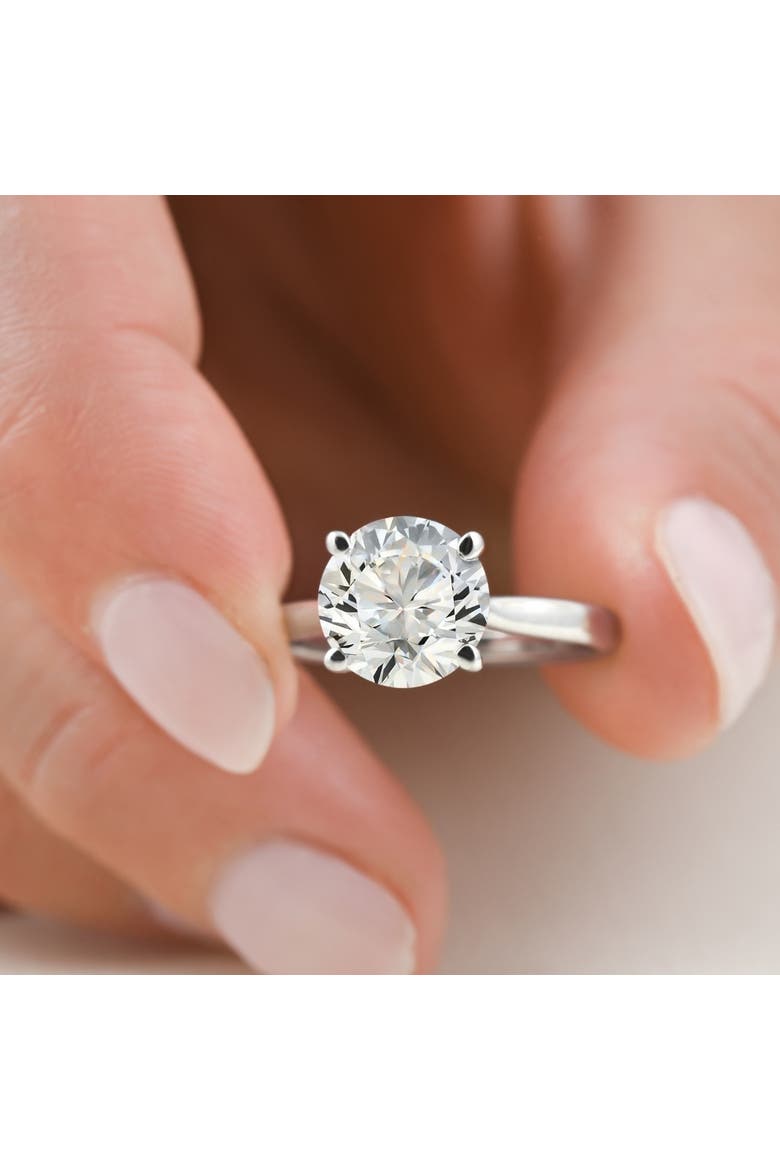 3 Ct Diamond Solitaire Lab Grown Engagement Ring in 14k Gold, Alternate, color, 14k White Gold