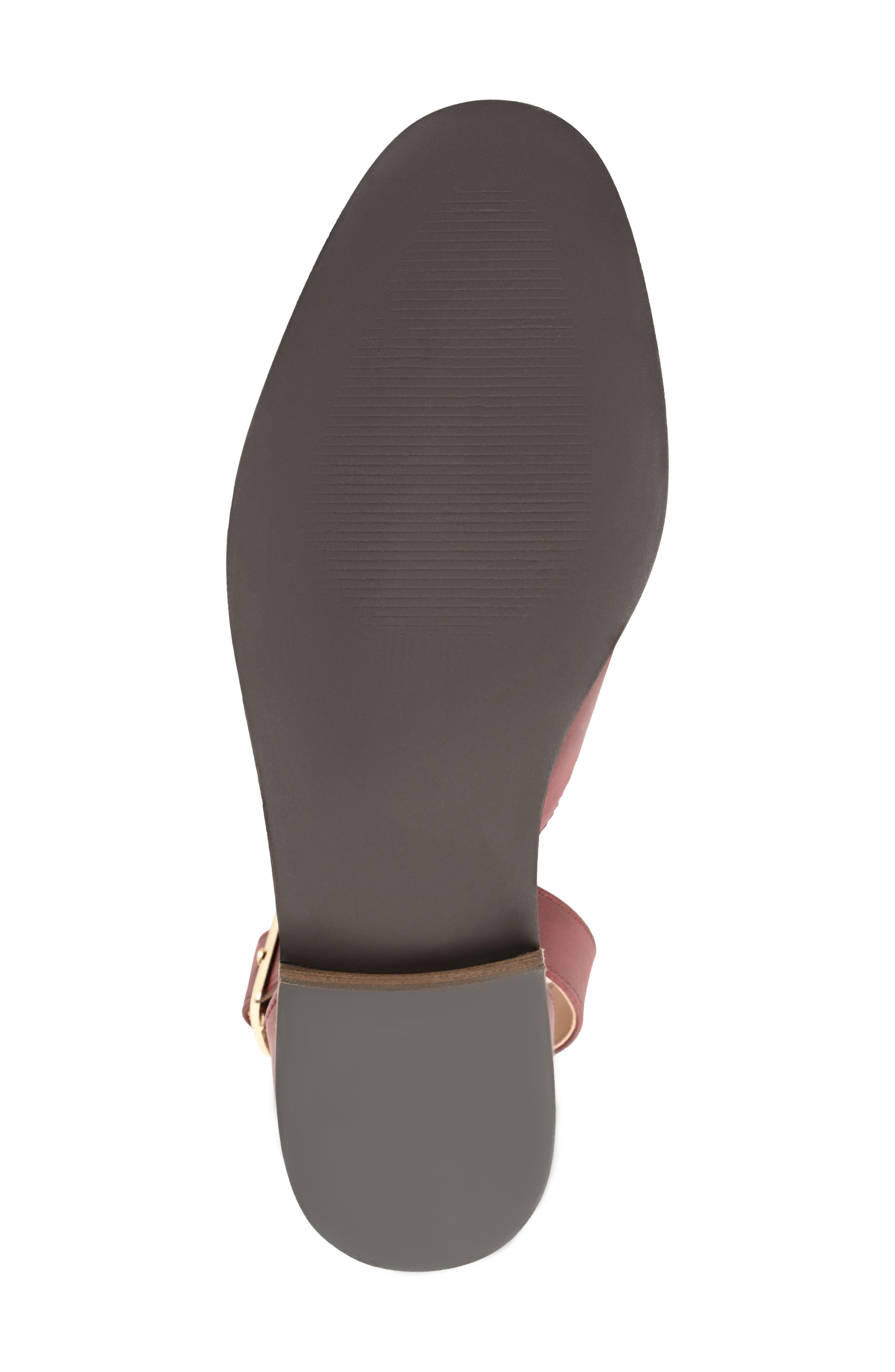 Journee Collection JOURNEE Loreta Ankle Buckle Flat, Alternate, color, Wine