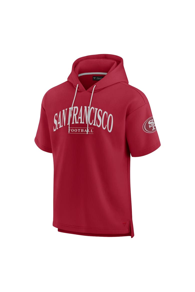 Unisex Fanatics  Scarlet San Francisco 49ers Elements Ready Short Sleeve Pullover Hoodie, Alternate, color, Scarlet
