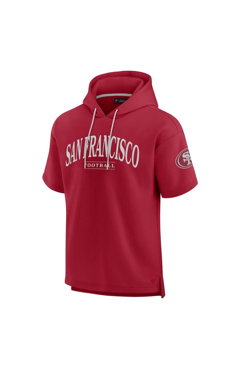 FANATICS Unisex Fanatics  Scarlet San Francisco 49ers Elements Ready Short Sleeve Pullover Hoodie, Alternate, color, Scarlet