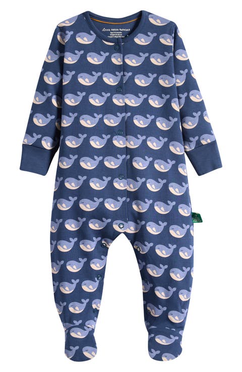 Singing Whales Organic Cotton Footie (Baby)