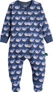 Little Green Radicals Singing Whales Organic Cotton Footie