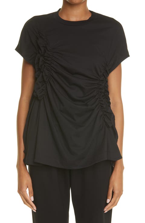 Ruched Cotton Tee