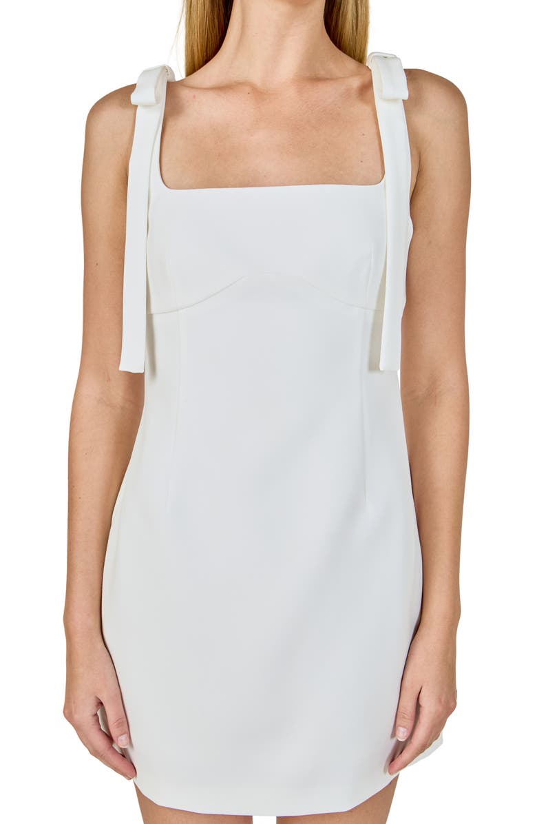 Endless Rose Bow Minidress, Alternate, color, White