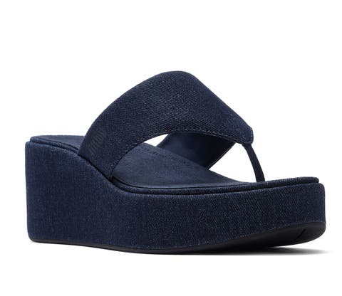 Platfforms Denim Wedge Toe-Post