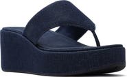 FitFlop Platfforms Denim Wedge Toe-Post