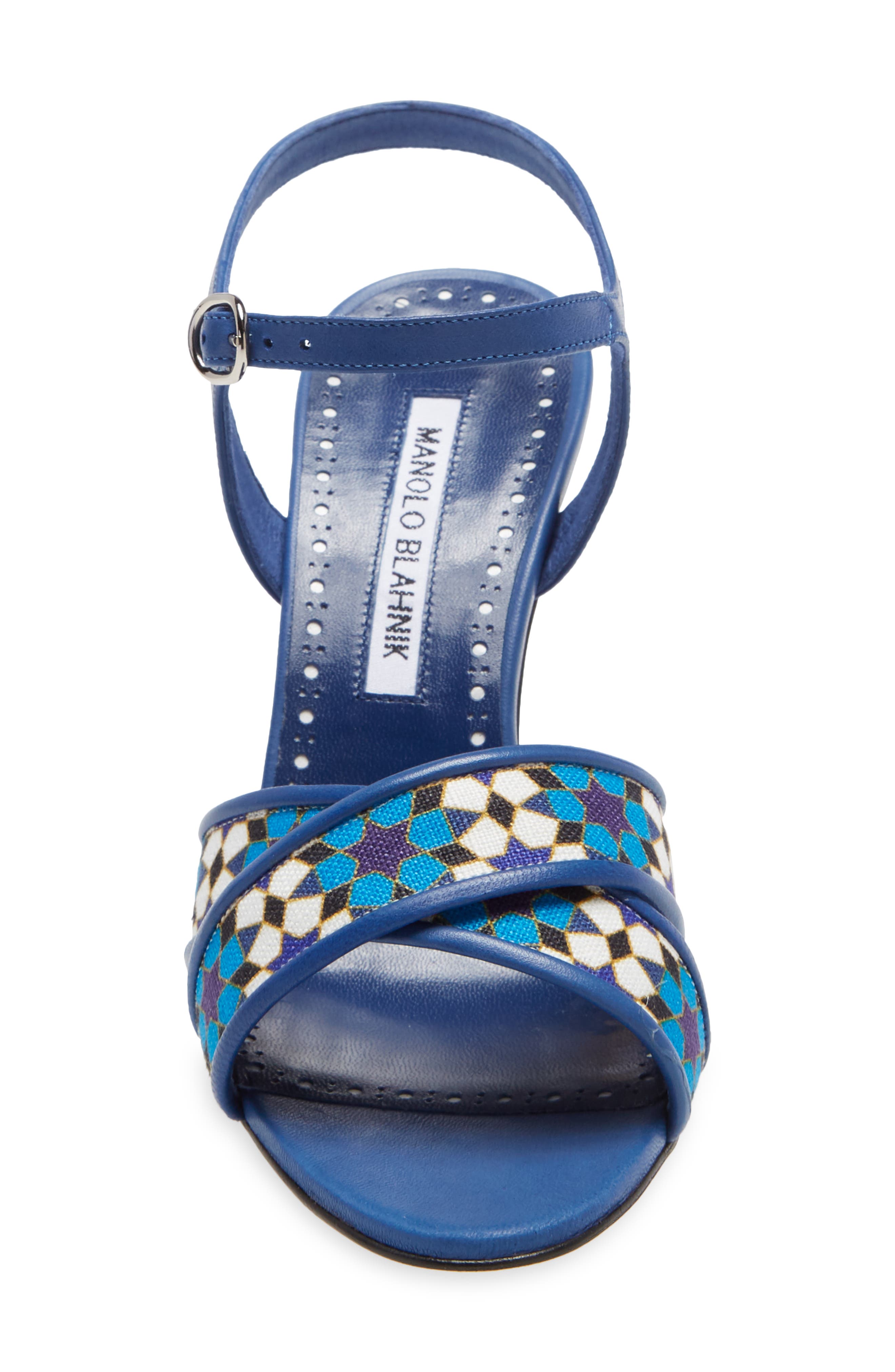 Manolo Blahnik Talitha Crisscross Sandal, Alternate, color, 