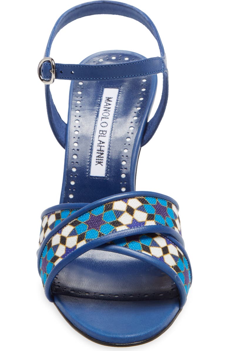 Manolo Blahnik Talitha Crisscross Sandal, Alternate, color,