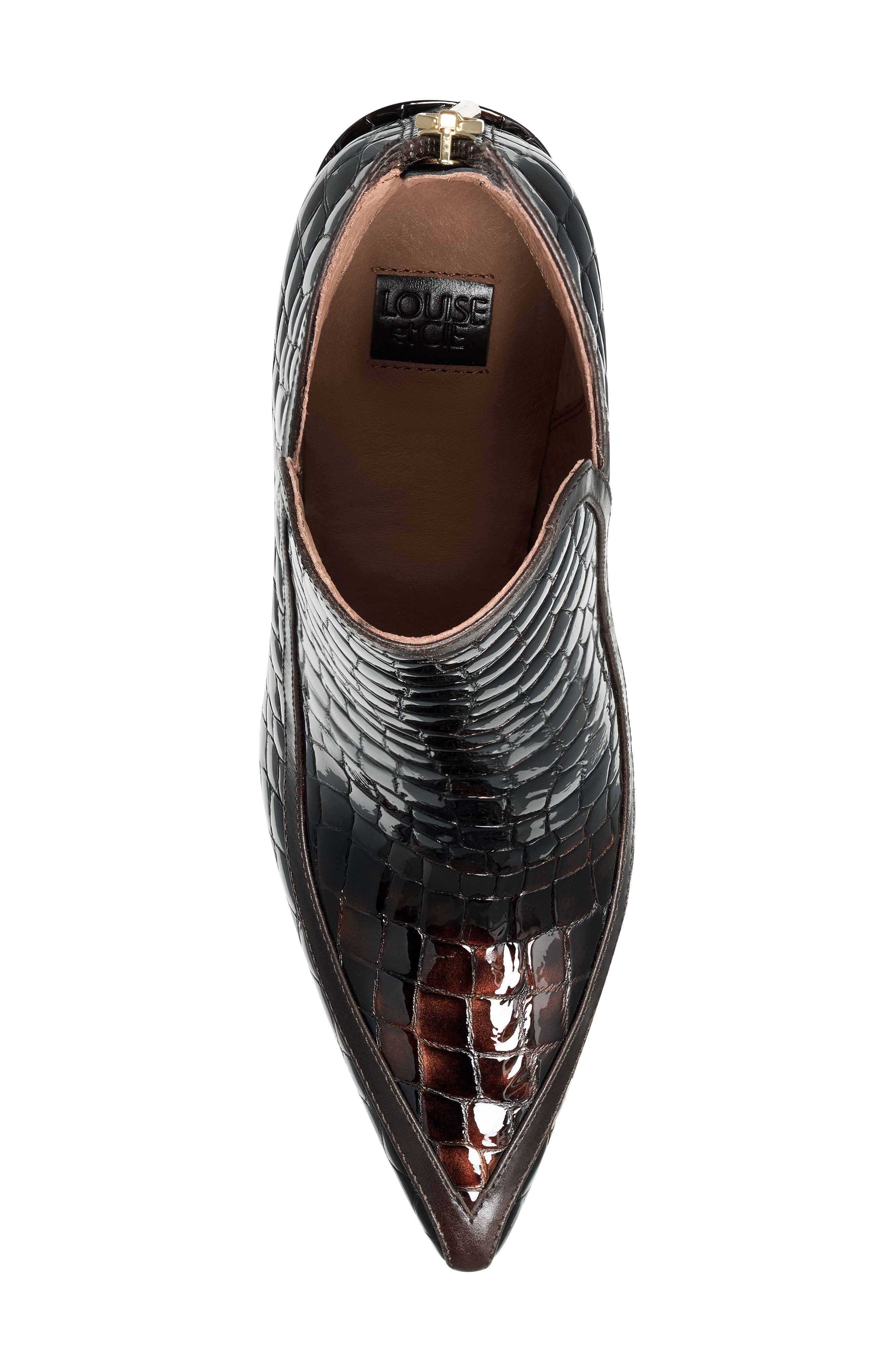 Viveca Pointed Toe Bootie, Alternate, color, TORTOISE/ FUDGE