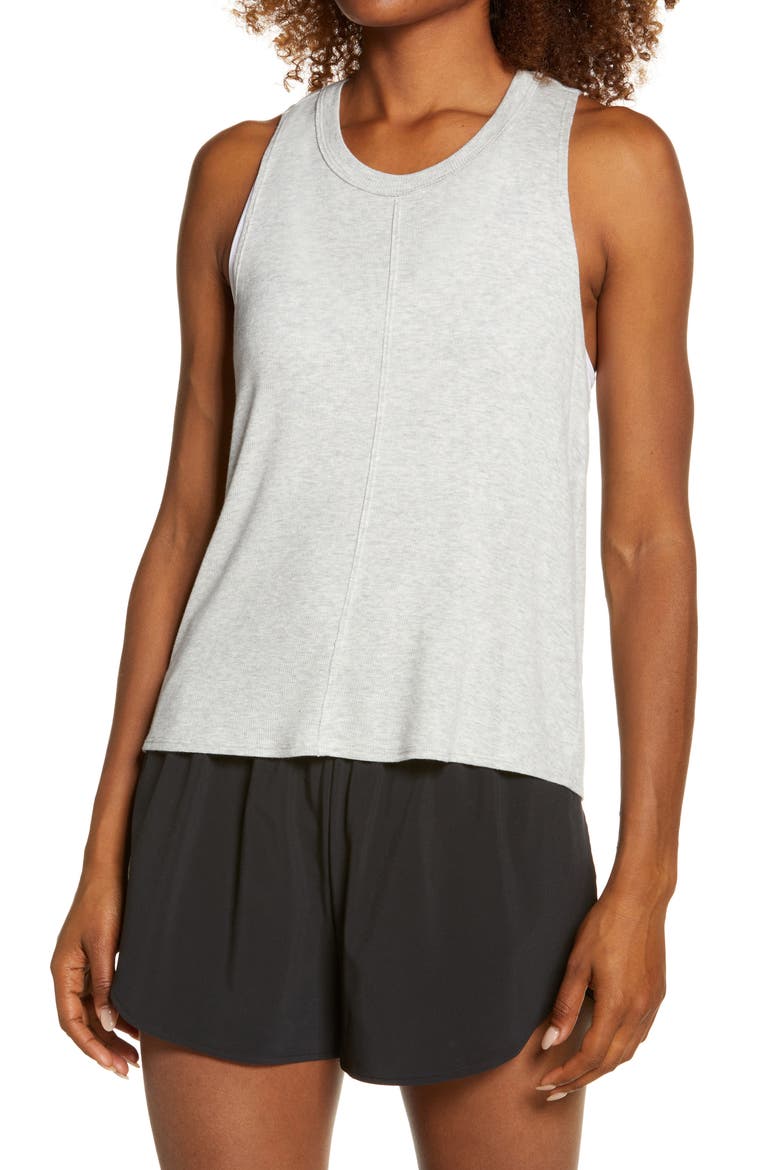 Favorite Rib Tank, Main, color, GREY LIGHT HEATHER
