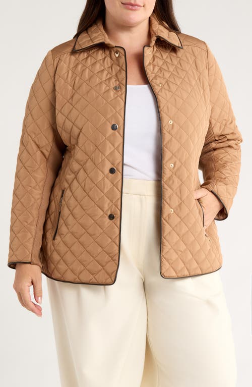 Jones New York Quilted Jacket In Brown