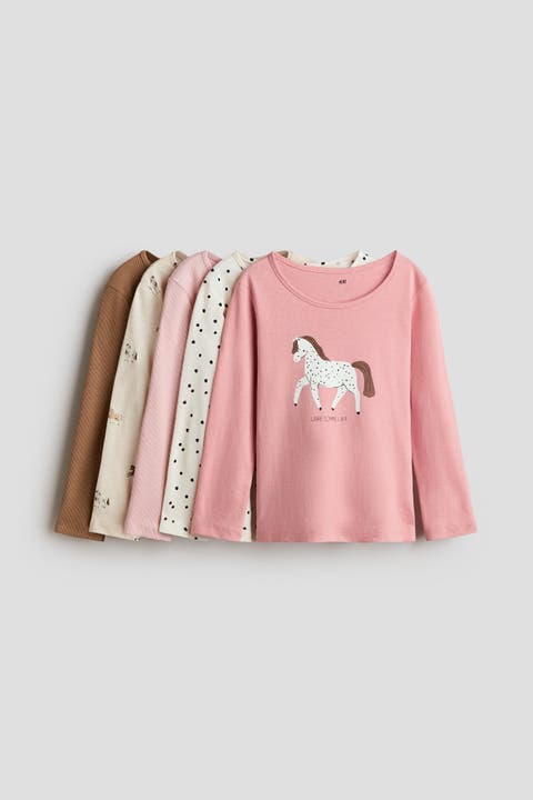 5-pack Long-sleeved Cotton T-shirts