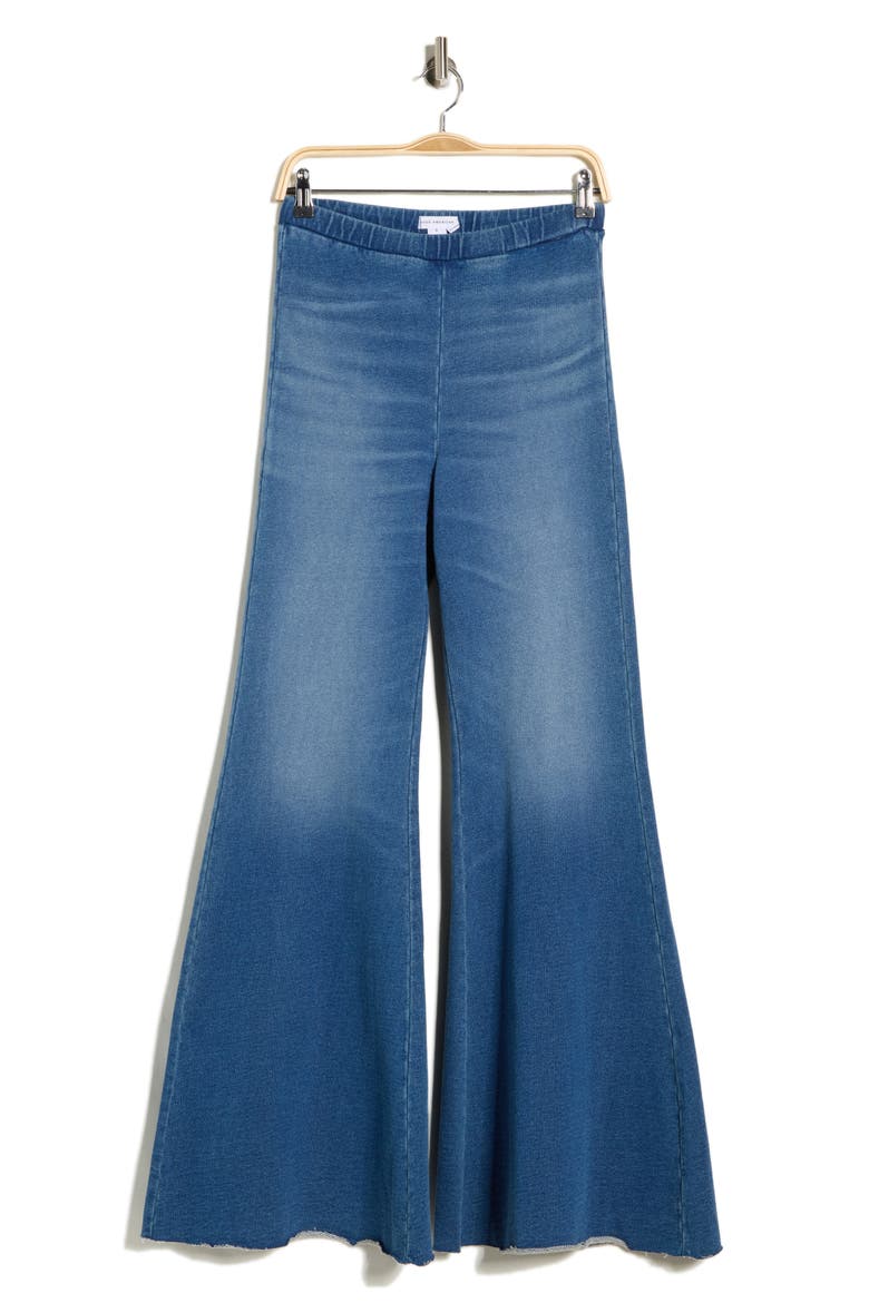 Jeanius Flare Cotton French Terry Pants, Alternate, color, INDIGO900