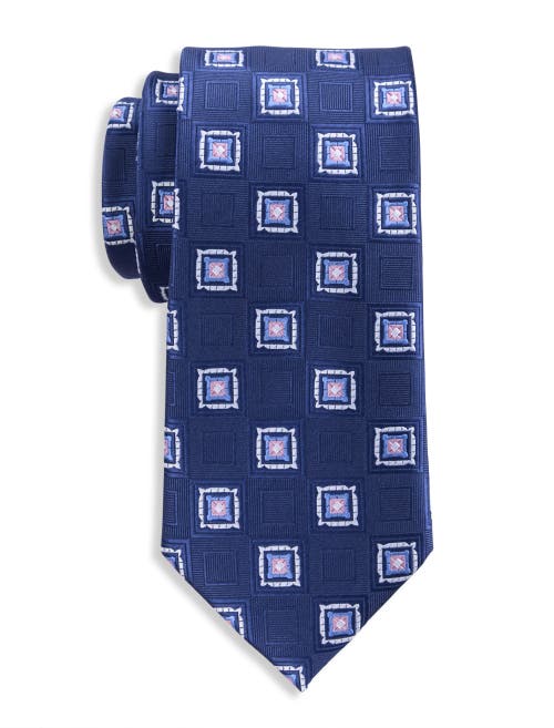 Oak Hill By Dxl Big & Tall Medallion Tie In Navy