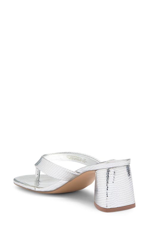 Steve Madden Kitana Block Heel Slide Sandal In Silver