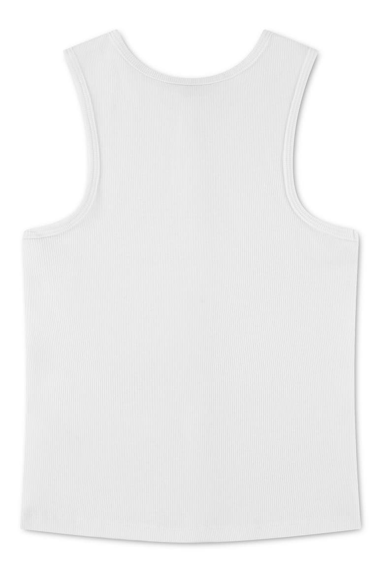 Kids' Rib Knit Button-Up Tank, Alternate, color, BRIGHT WHITE