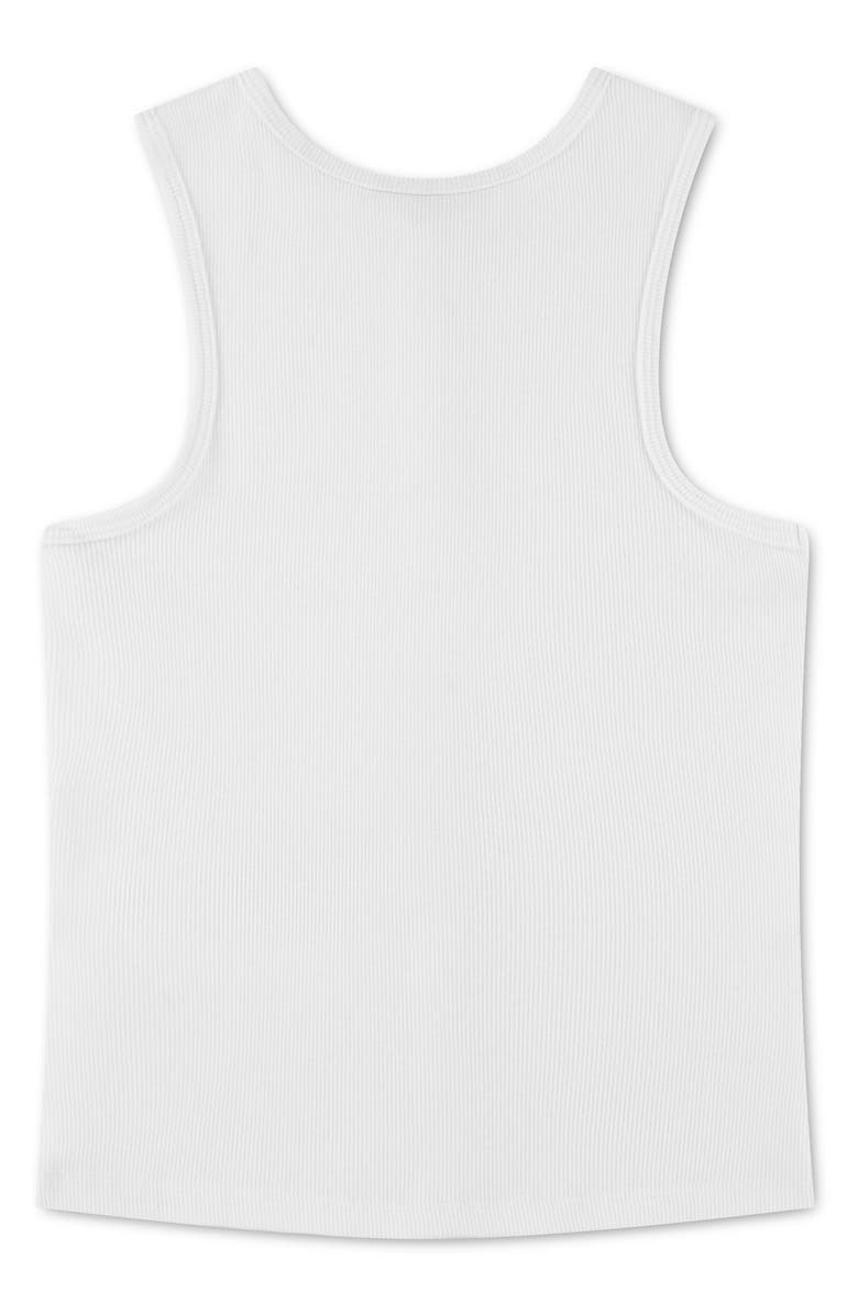 abercrombie kids Kids' Rib Knit Button-Up Tank, Alternate, color, Bright White