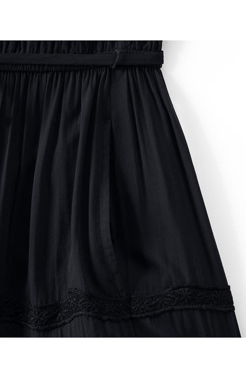 LANDS' END LANDS' END COTTON VOILE HALTER TIERED MAXI DRESS