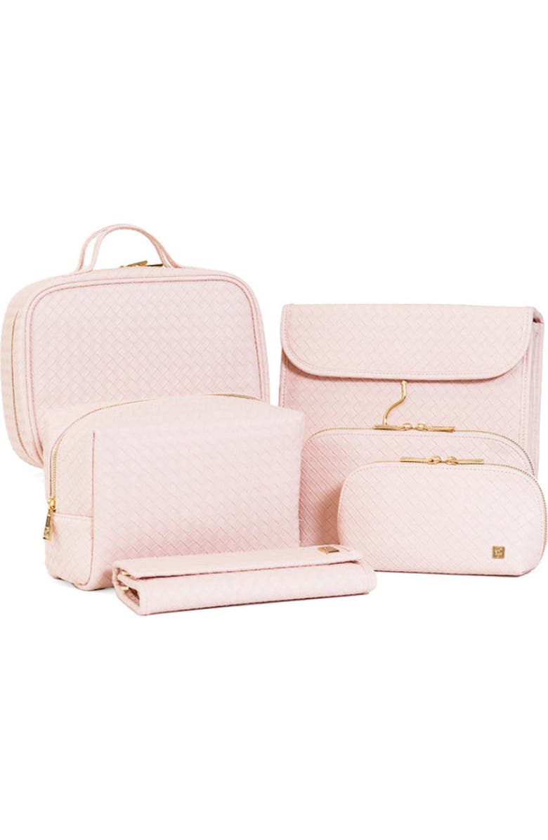 TRVL Design Woven Shell Jewel Wallet, Alternate, color, Pink