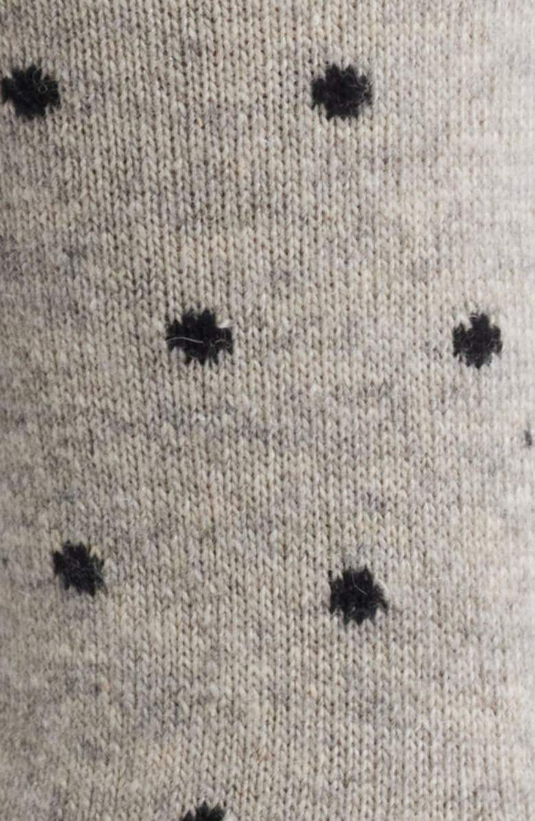 Casa Clara Polka Dot Crew Socks, Alternate, color, Grey Polka