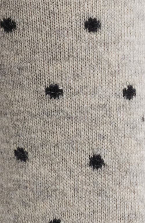 Casa Clara Polka Dot Crew Socks In Gray