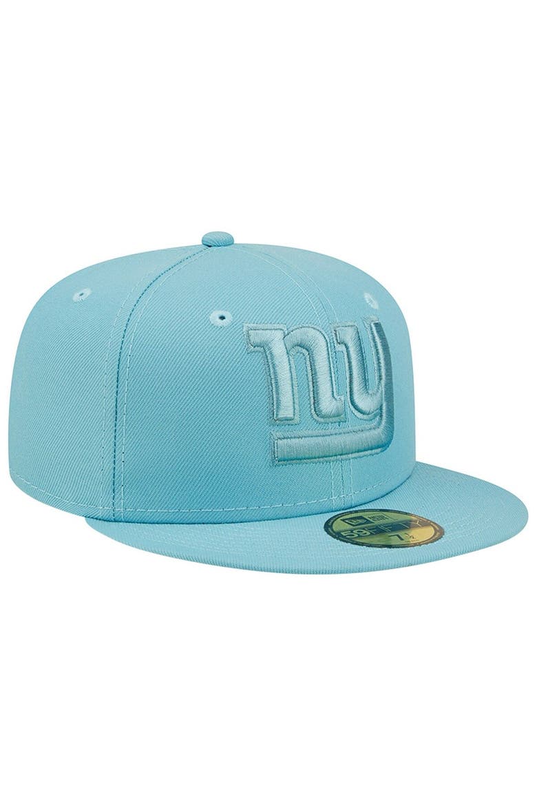Men's New Era Aqua New York Giants Color Pack 59FIFTY Fitted Hat, Alternate, color, Blue