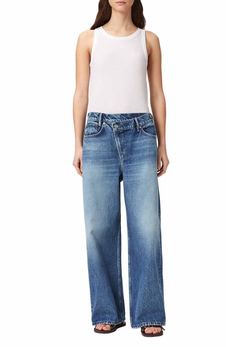 AllSaints Aki Crossover Wide Leg Jeans, Alternate, color, 