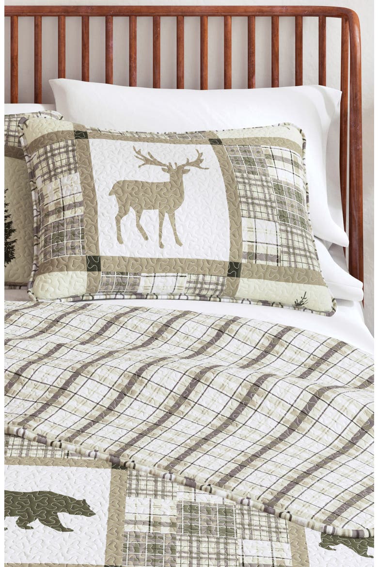 Lodge Patchwork Quilt Set, Alternate, color, STONEHURST