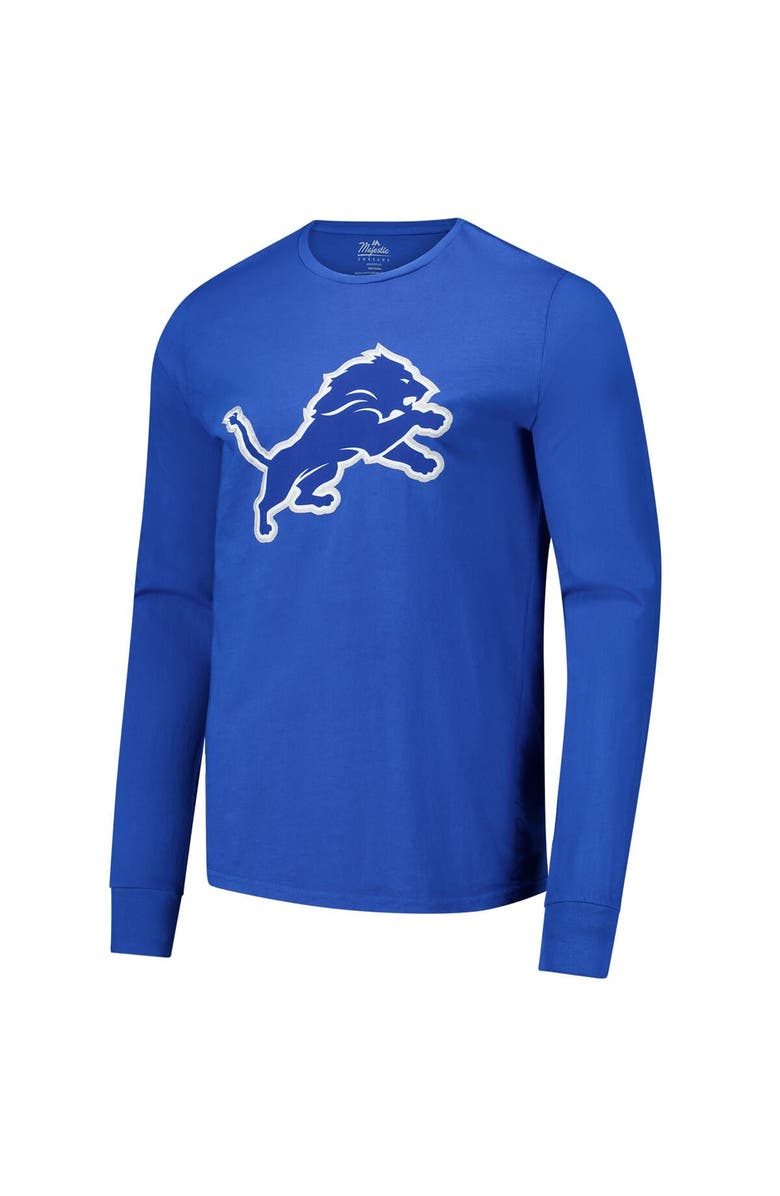 Majestic Threads Men's Majestic Threads Amon-Ra St. Brown Blue Detroit Lions Name & Number Long Sleeve T-Shirt, Alternate, color, Blue