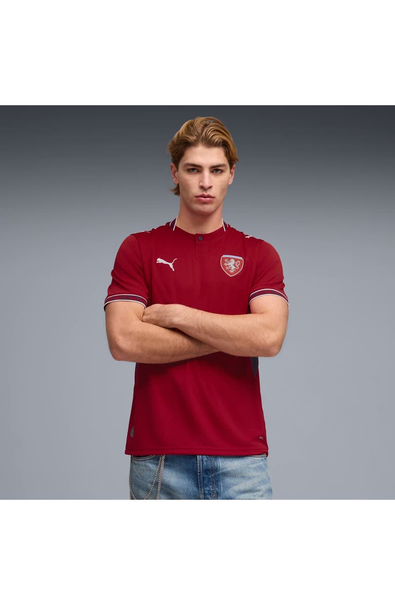 PUMA Men's Puma Red Czech Republic National Team 2026 Home Replica Jersey, Main, color, Red