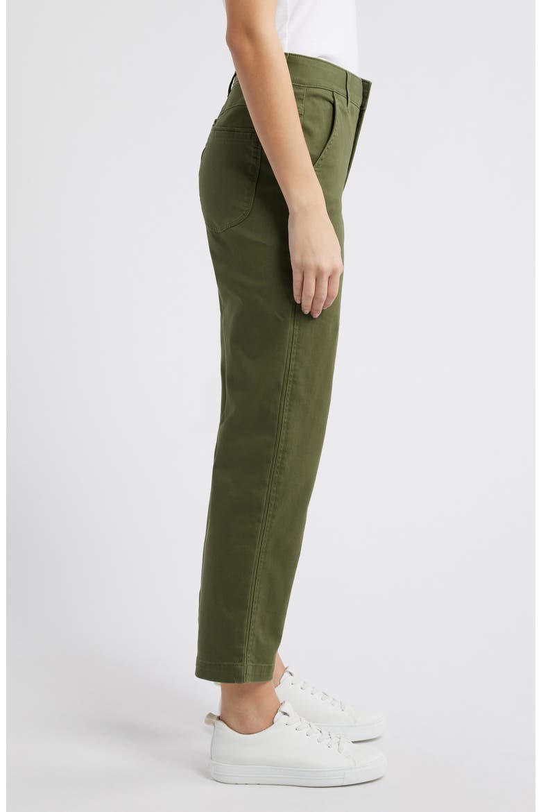 Skyrise Slim Straight Leg Twill Pants, Alternate, color, CELADON